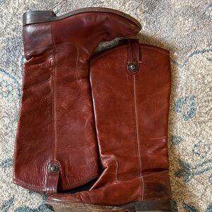 Frye Melissa Brown Leather Knee-High Boots